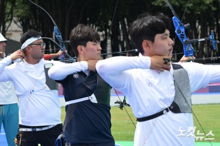 파리올림픽 양궁대표팀 적응훈련