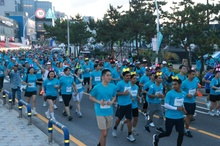 2024 울산조선해양축제 나이트런 일산 행사에서는 1470여 명이 참가했다. 동구청 제공