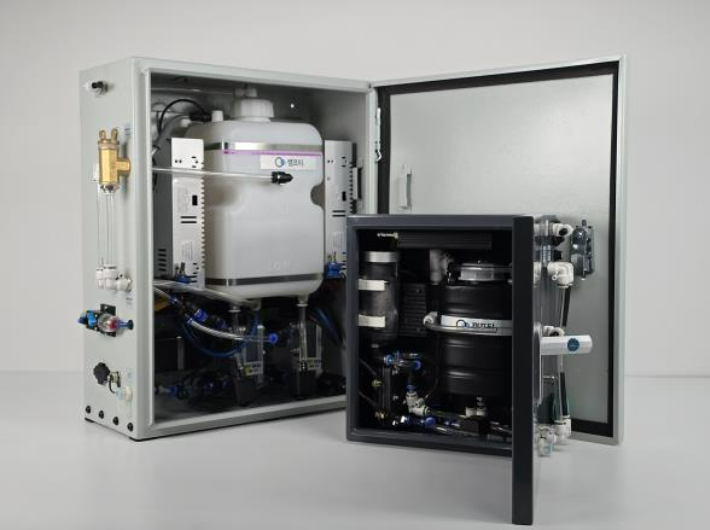 경남 김해시 진영읍 소재 ㈜캠프티에서 개발한 차량용 수소발생기. 김해시청 제공