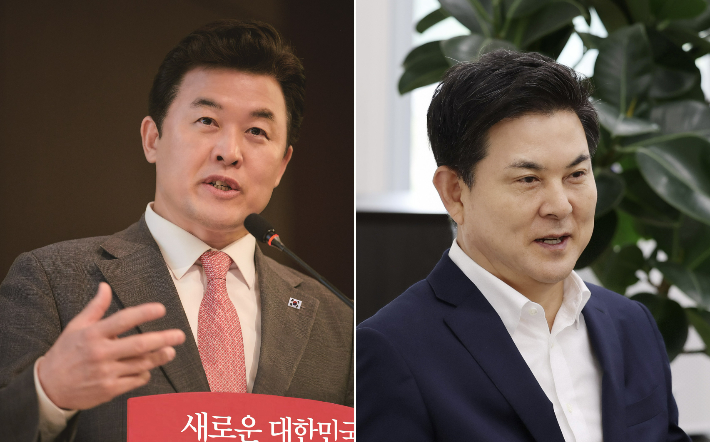 국민의힘 윤영석 국회의원과 김태호 국회의원. 윤영석 국회의원실 제공