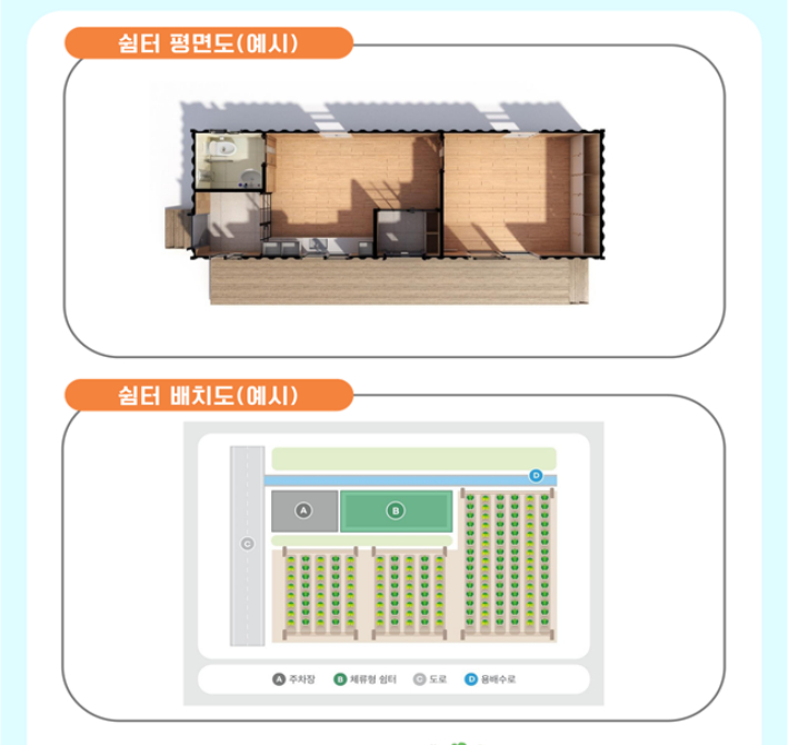농촌체류형 쉼터 예시도. 농식품부 제공