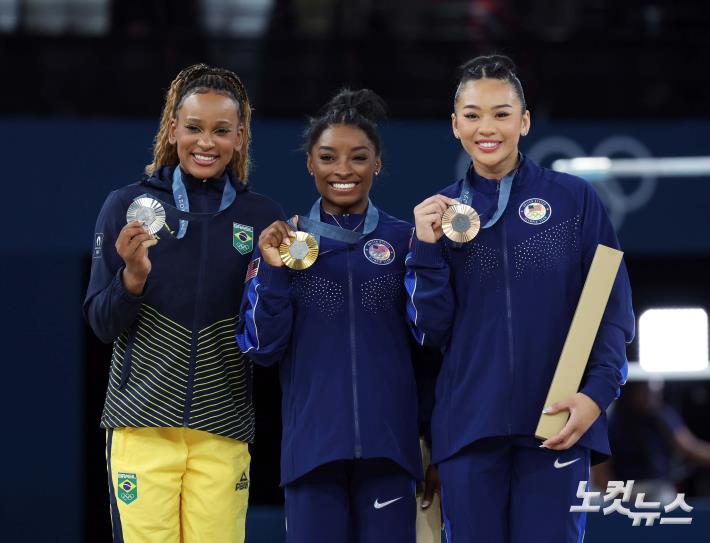 기계체조 女개인종합 메달리스트 안드라지-바일스-리