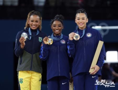 기계체조 女개인종합 메달리스트 안드라지-바일스-리