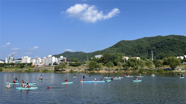 지난 8월 3~4일 열린 '레저하고 캠핑가자 in 홍천' 프로그램 현장. 강원관광재단 제공 