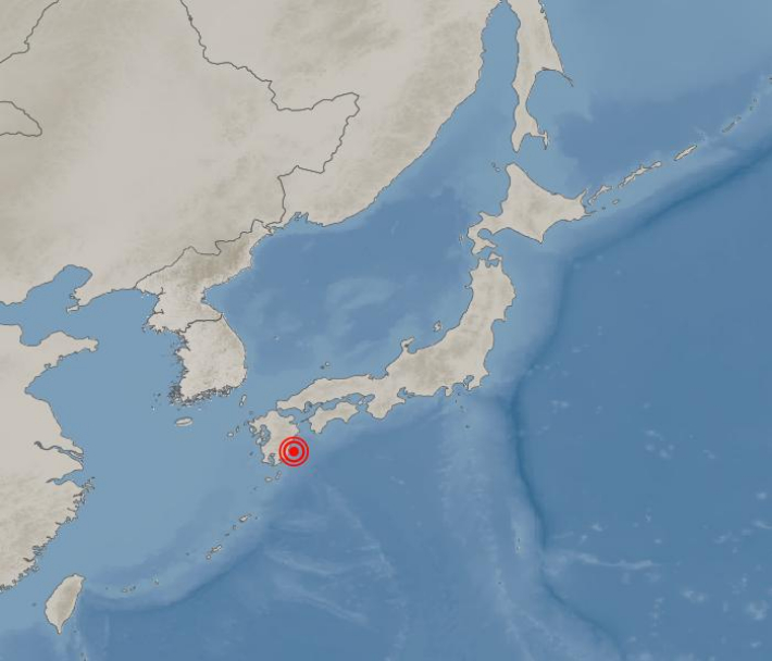 8일 일본 지진 발생지점. 기상청 제공