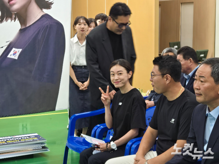 전북 임실군 소재 전북특별자치도 종합경기장에서 만난 김예지 선수. 남승현 기자