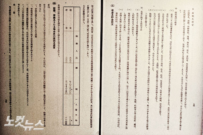 반도인 노무자에 관한 조사보고, 사단법인 일본광산협회(1940년). 최원철 기자