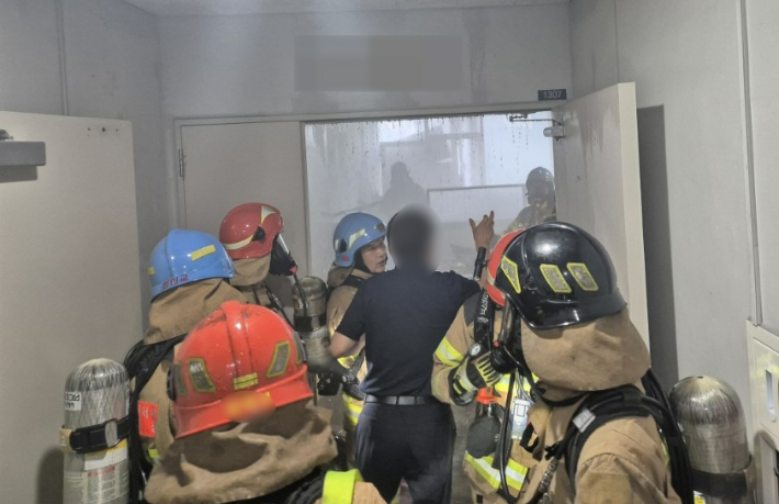 용인 화재 현장. 경기도소방재난본부 제공