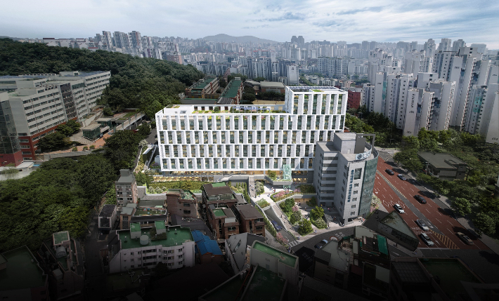 홍익대 1기숙사 조감도. HS 제공