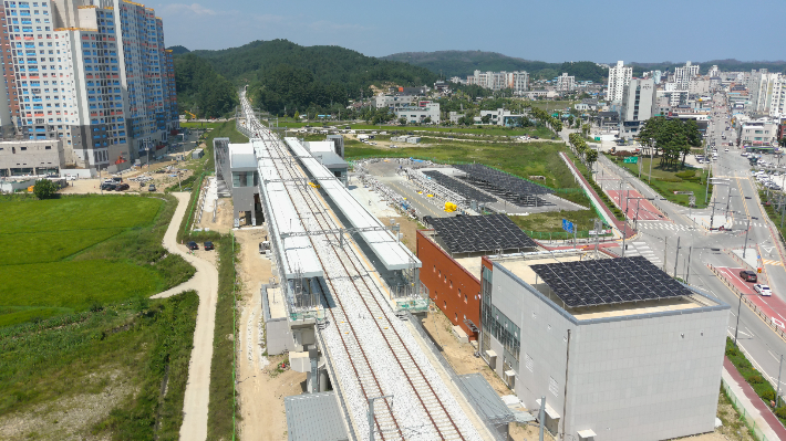 동해선 포항~삼척 구간 중 울진역 전경. 울진군 제공