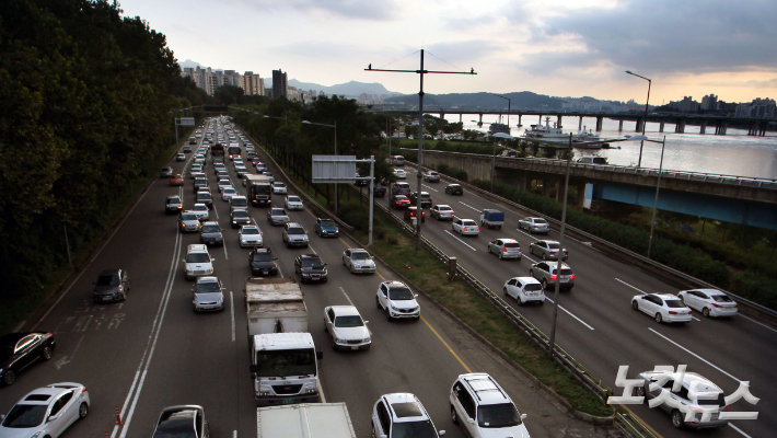 올림픽대로 모습.