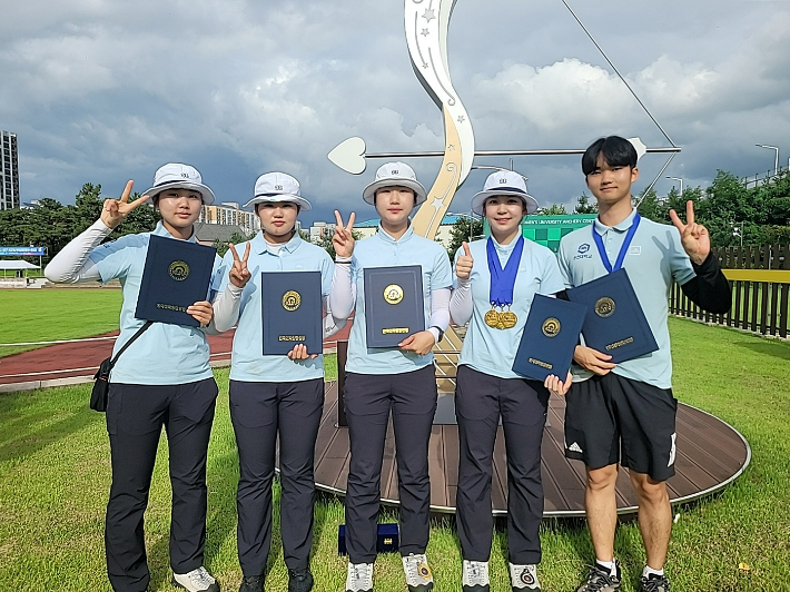 양궁부 선수들. 순천대 제공