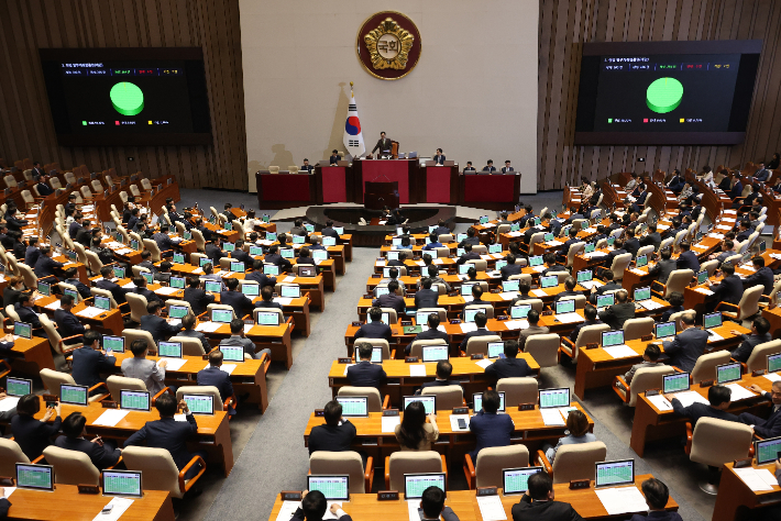 28일 국회 본회의. 연합뉴스