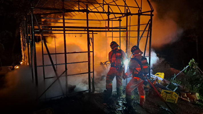 농막 화재 현장. 울산소방본부 제공