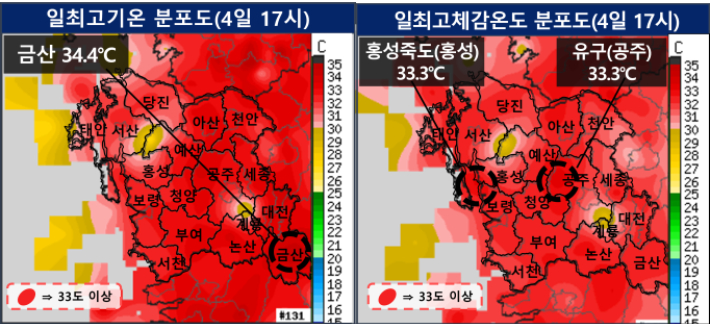 대전지방기상청 제공
