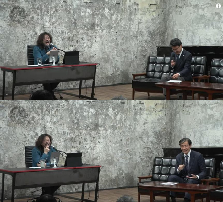 지난 6일 유튜브 방송에 출연한 진성준 정책위원장, 조국 대표. 유튜브 '딴지방송국' 캡처