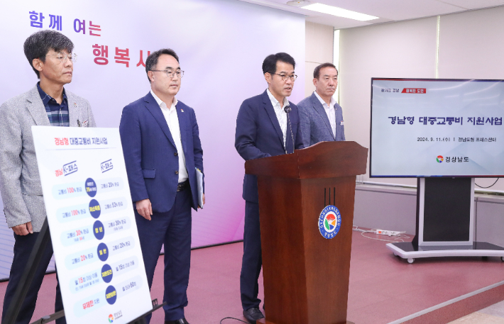 경남도 교통건설국·해양수산국 브리핑. 경남도청 제공 