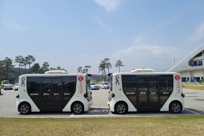 자율주행차량. 강릉시 제공