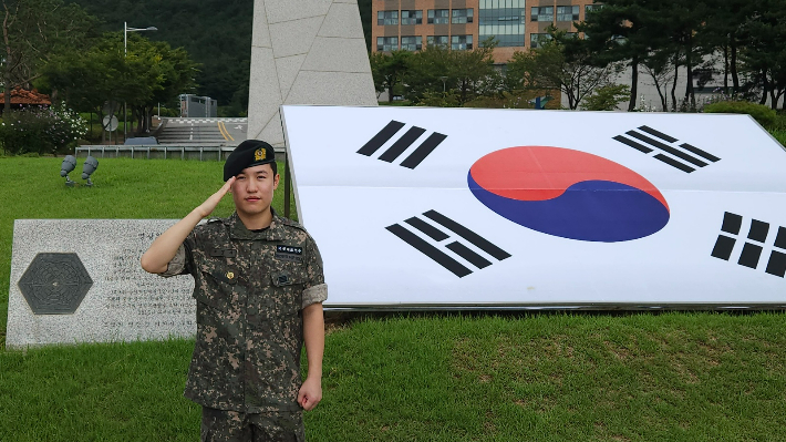 만기 전역한 조영재. 국군체육부대