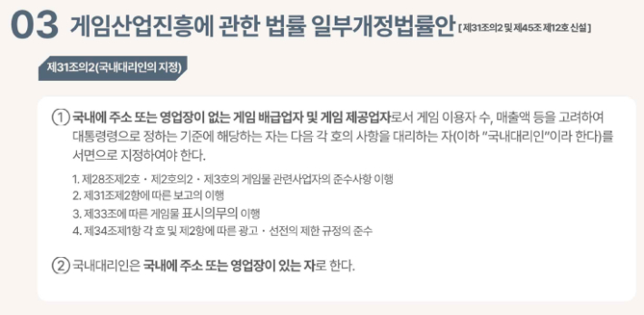 게임산업진흥에 관한 법률 일부개정법률안. 해외게임사 국내시장 진출과 이용자 보호 자료집