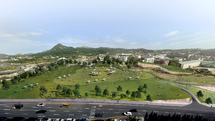 송현문화공원과 이건희 기증관 조감도. 서울시 제공