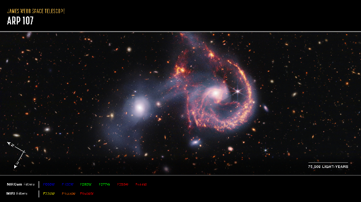 Arp 107. NASA, ESA, CSA, STScI