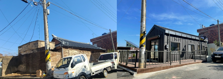 빈집활용사업 공사 전후. 창원시 제공