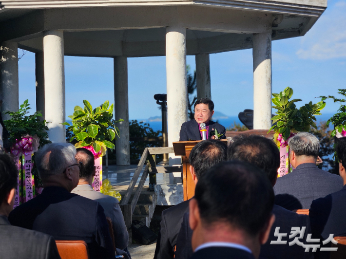 아펜젤러 순직 기념비 제막식에서 설교를 전한 호남연회 김필수 감독. 송주열 기자