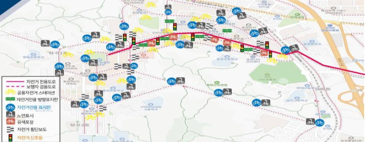 자전거 모범도시 구미 조성도. 경북도 제공