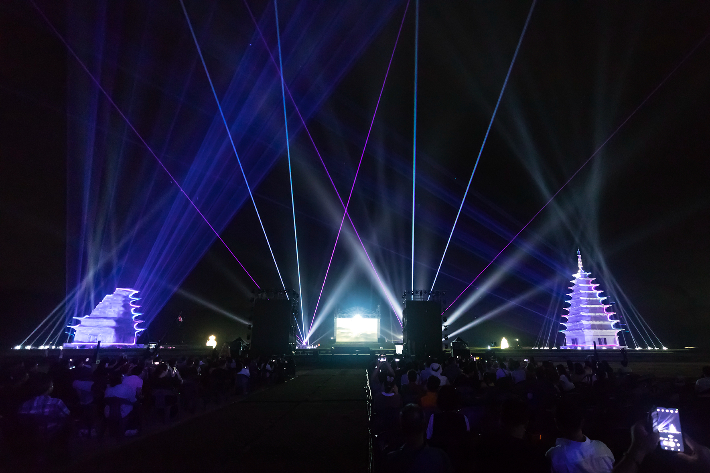 올해 익산 미륵사지 국가유산 미디어아트. 익산시 제공