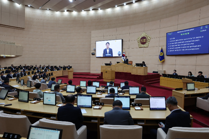 전라남도의회 본회의. 전라남도의회 제공