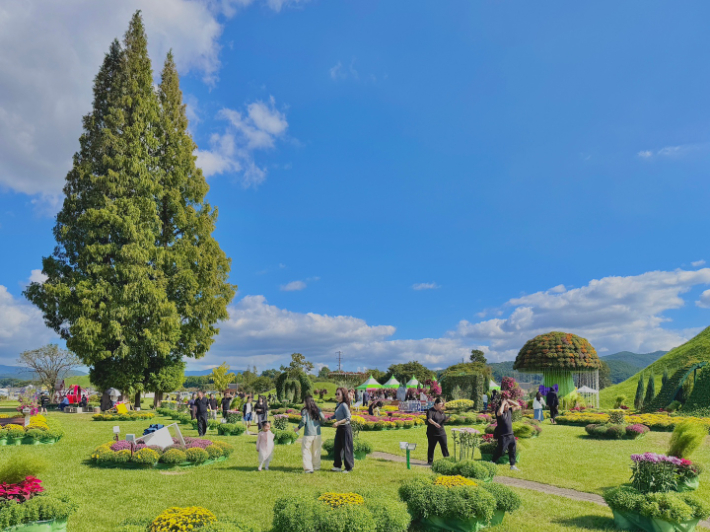 관광객들이 '2024 경주 황금정원나들이' 행사장을 둘러보고 있다. 경주시 제공