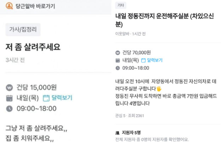 '당근알바' 공고 캡처