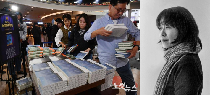 한강 책 노벨문학상 수상 6일 만에 100만부 돌파 진기록