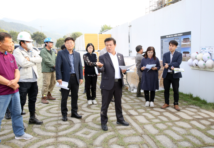 이학수 정읍시장 현장점검 모습. 정읍시청 제공