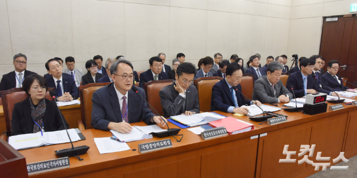 17일 국회 보건복지위원회의 한국보건산업진흥원·한국건강증진개발원·국립암센터 등에 대한 국정감사. 윤창원 기자