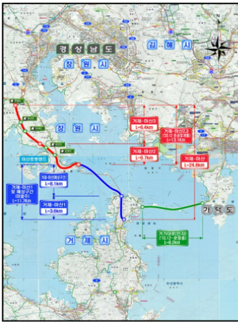 거제~마산 국도 5호선. 거제시청 제공