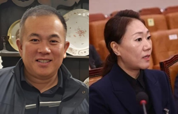 명태균씨(왼쪽), 강혜경씨. 명태균씨 페이스북 캡처·연합뉴스.