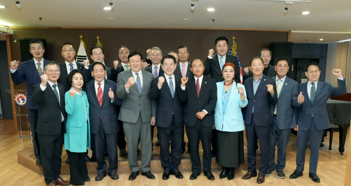 김영록 전라남도지사가 뉴욕한인회 간담회에 참석했다. 전남도 제공