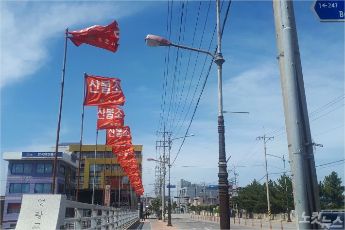 산불 조심 깃발. 전영래 기자