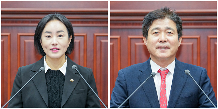 김소현(왼쪽) 최영기 시의원. 경주시의회 제공