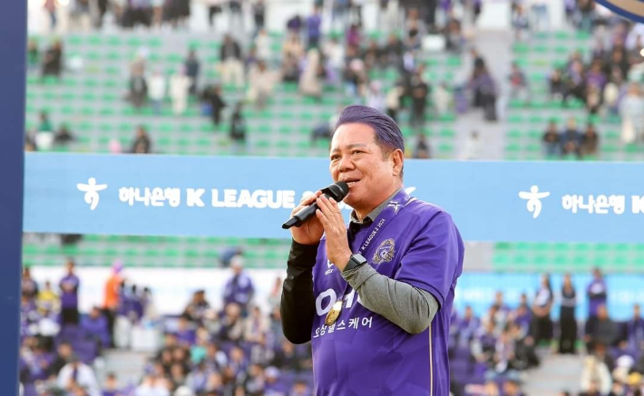 최대호 안양시장이 축사를 하고 있다. 최 시장 페이스북 캡처