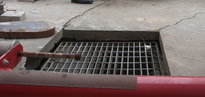 2019년 당시 당진 부곡공단 지반침하와 균열. 충남도 제공 