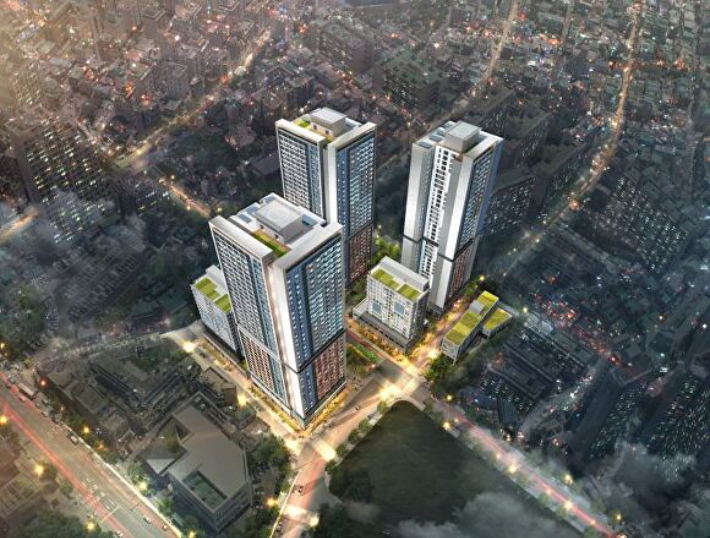 부산시 행복주택 1단지 조감도. 부산도시공사 제공