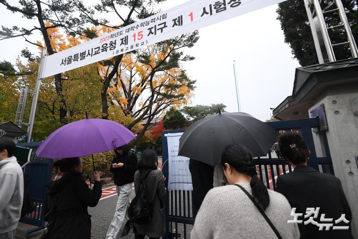 수험생 기다리는 학부모들