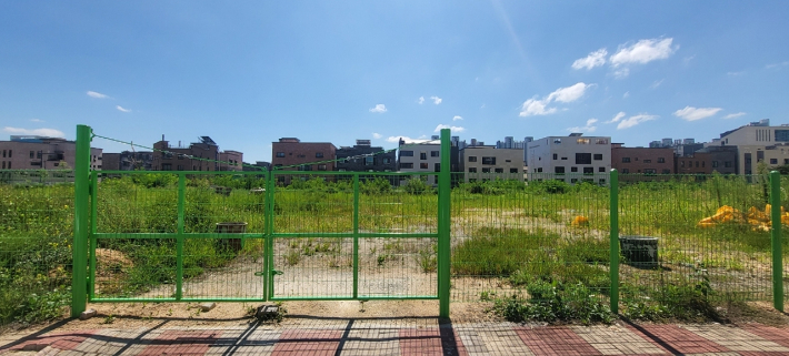 주차장 조성 부지.  청주시 제공