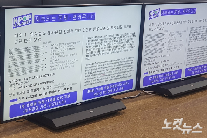 엔터테인먼트사에서 팬 사인회 당첨 기준을 밝히지 않기 때문에, K팝 팬덤 사이에서는 더 많이 앨범을 살수록 팬 사인회 당첨 가능성이 높아진다는 믿음이 공유되고 있고 과도한 지출이 발생한다고 케이팝포플래닛은 지적했다. 김수정 기자