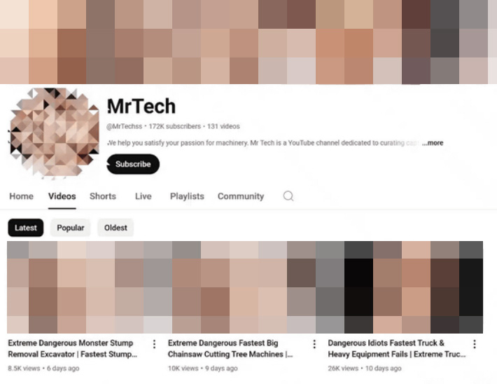 성인물 사진 등을 게시한 'MrTech' 유튜버. 토렌트프리크 홈페이지 캡처