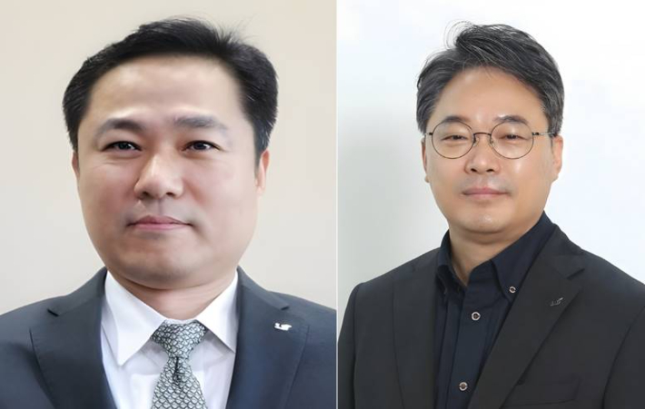 김병옥 LS마린솔루션·LS빌드윈 CEO 상무(왼쪽)·박찬성 LS e-Mobility Solutions(이모빌리티솔루션) CEO 전무. LS그룹 제공