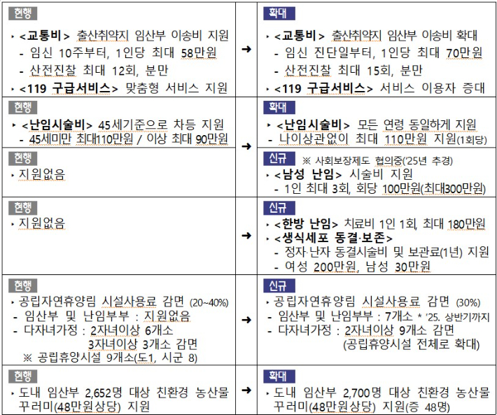 전북자치도의 4가지 저출생 대책 중 '건강한 출생' 분야. 전북도 제공